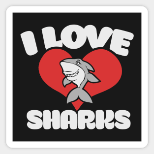 I love sharks Sticker